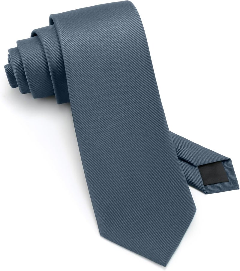 Junmaxroad Store 63'' XL Black Ties For Men Solid Color Extra Long Neckties 3.35" (8.5CM) Men's Big and Tall Ties with Gift Box - Image 1